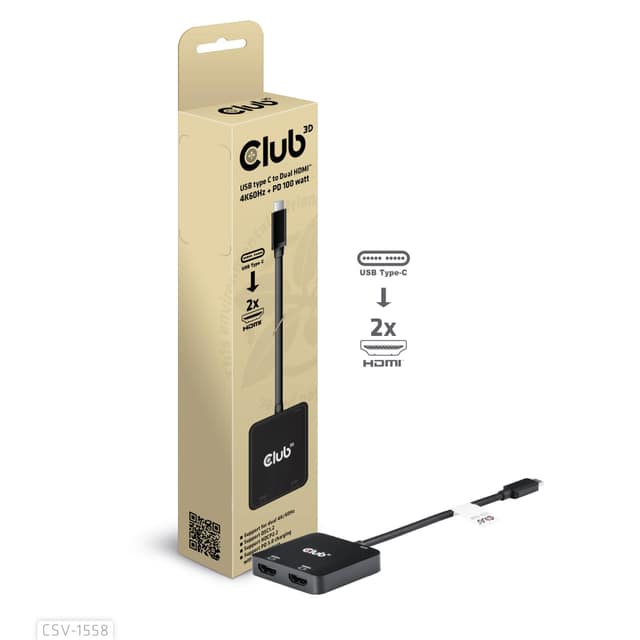 HUB I/O USB-C ΣΕ HDMI 2PORT/MST CSV-1558 CLUB3D