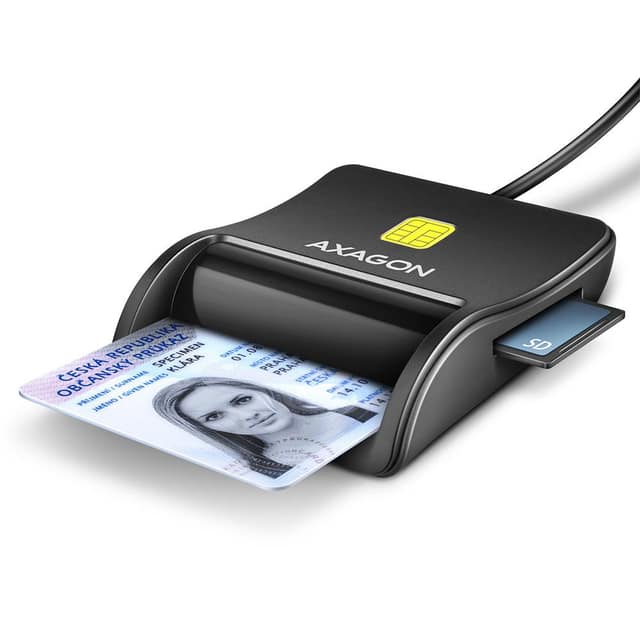 ΑΝΑΓΝΩΣΤΗΣ ΚΑΡΤΩΝ FLAT SMARTCARD 4SL/USB2.0 1.3M CRE-SM3SD AXAGON