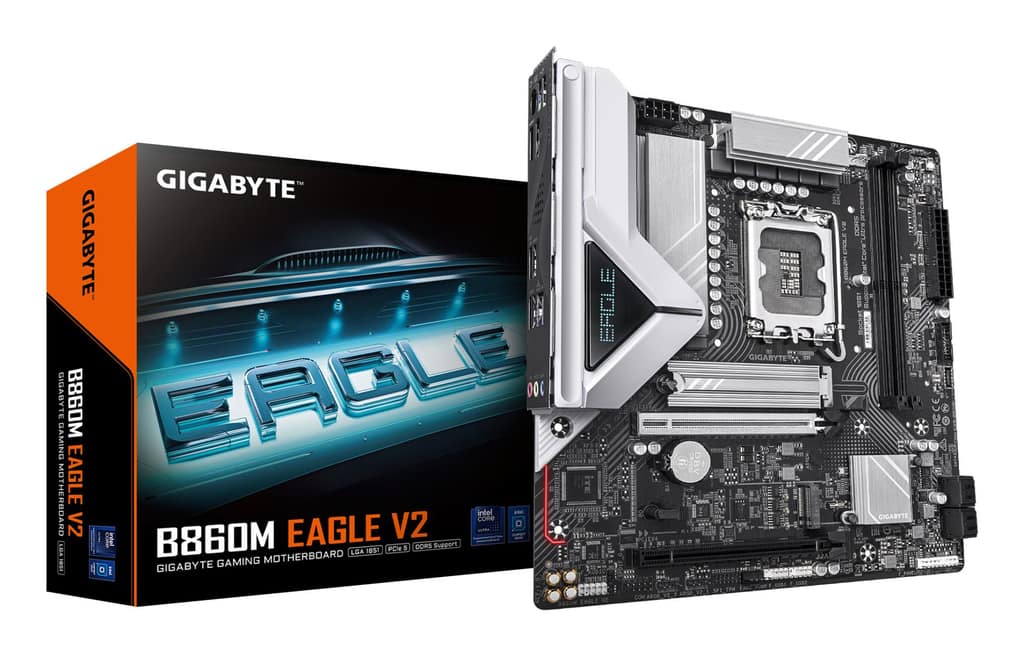 Μητρική πλακέτα GIGABYTE Intel B860 Express, LGA1851, Micro-ATX, Μνήμη DDR5, Υποδοχές μνήμης 2 (B860MEAGLEV2)