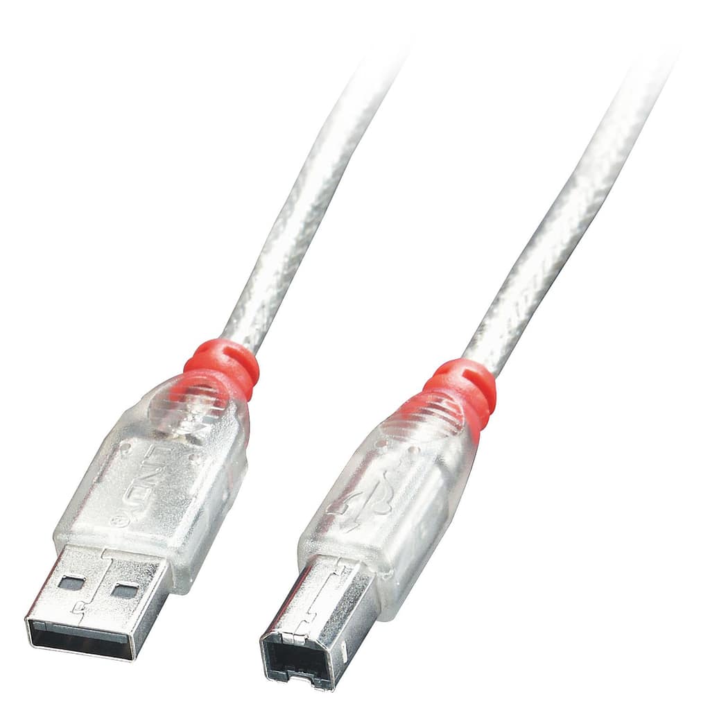 ΚΑΛΩΔΙΟ USB2 A-B 2M/ΔΙΑΦΑΝΟ 41753 LINDY
