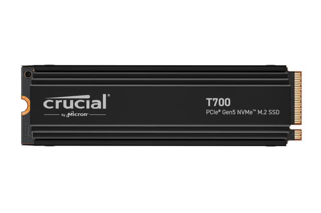 SSD CRUCIAL T700, 4TB, M.2, PCIe Gen5, NVMe, TLC, Write speed 11800 MBytes/sec, Read speed 12400 MBytes/sec, TBW 2400 TB (CT4000T700SSD5)