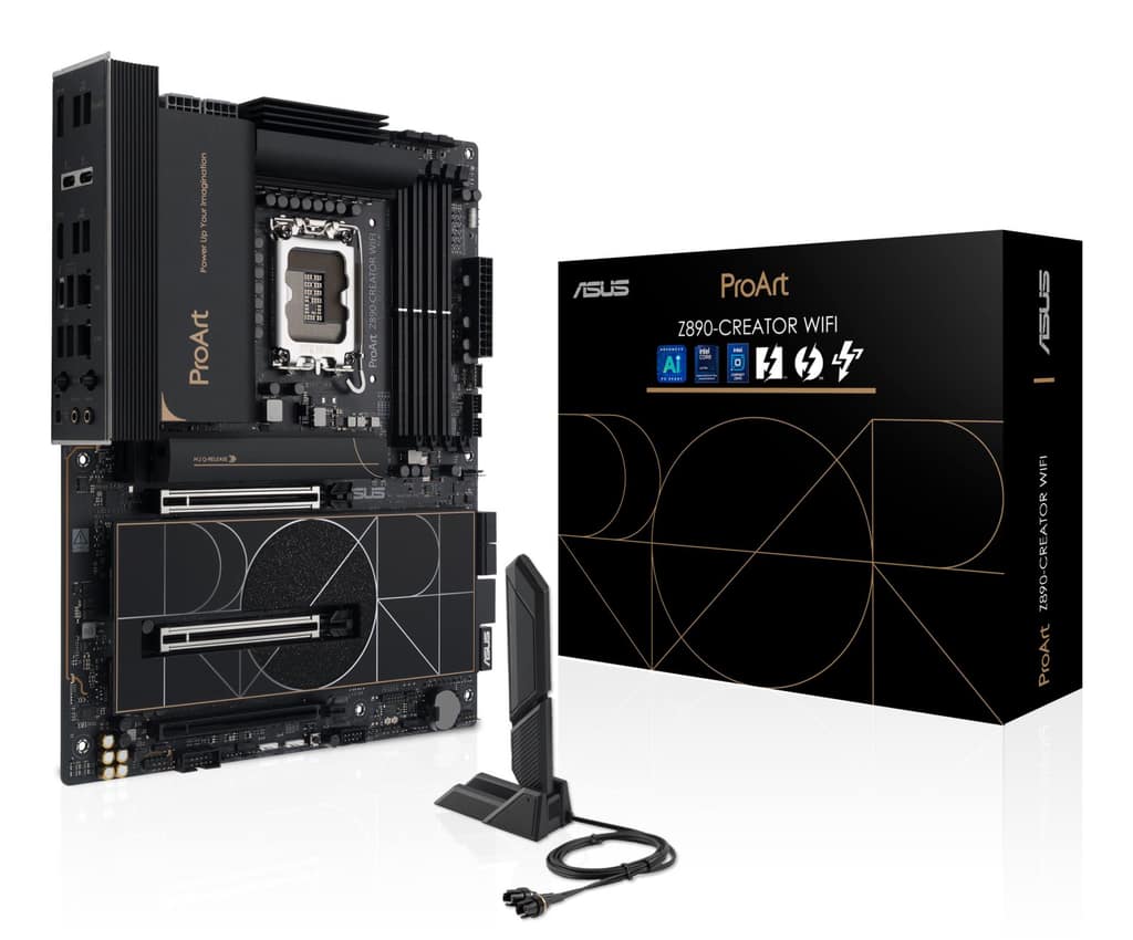 Μητρική πλακέτα ASUS Intel Z890, LGA1851, ATX, Μνήμη DDR5, Θέσεις μνήμης 4, 1xPCI-Express 4.0 16x, 2xPCI-Express 5.0 16x, 5xM.2, 1xHDMI, 1xDisplayPort (PROARTZ890-CREATORWIFI)