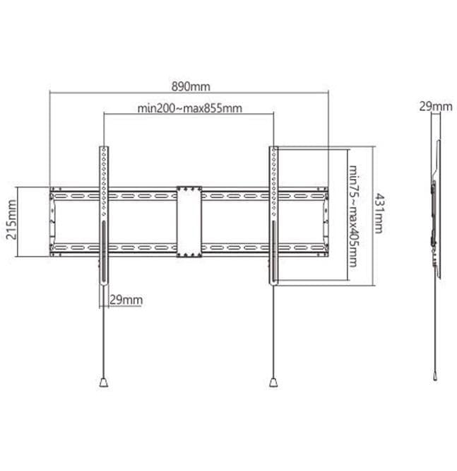ΒΑΣΗ ΤΟΙΧΟΥ ΓΙΑ ΤΗΛΕΟΡΑΣΗ 43-90"/WM-90F-01 GEMBIRD