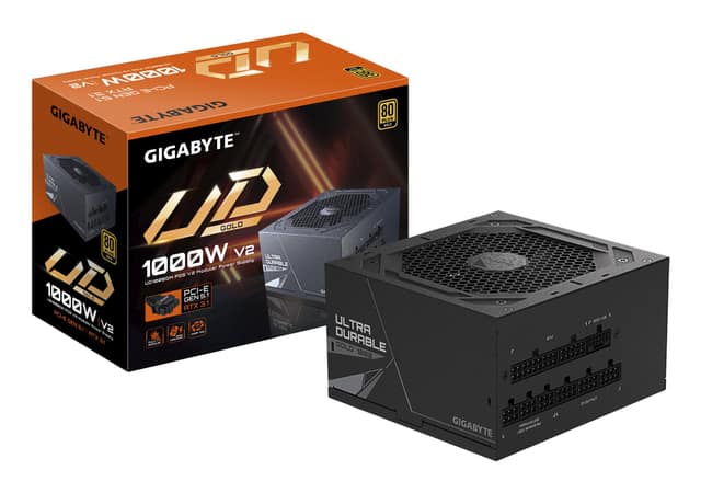Power Supply GIGABYTE GP-UD1000GM, ATX 3.1, 1000 Watts, Efficiency 80 PLUS GOLD, PFC Active (GP-UD1000GMPG5V2)