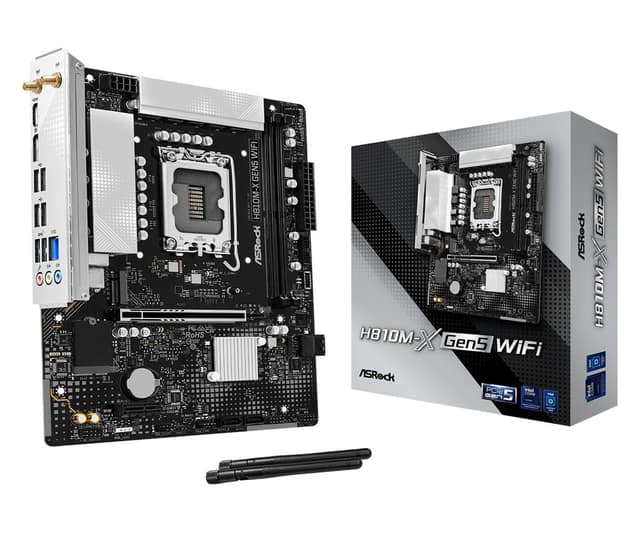 Μητρική πλακέτα ASROCK LGA 1851 (Socket V1), RAM DDR5-SDRAM, 2xSlots (H810M-XGEN5WIFI)