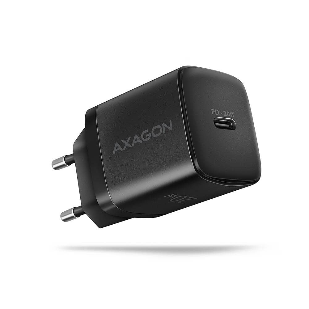 ΦΟΡΤΙΣΤΗΣ ΤΟΙΧΟΥ USB-C 20W/1PORT ΜΑΥΡΟΣ ACU-PD20 AXAGON