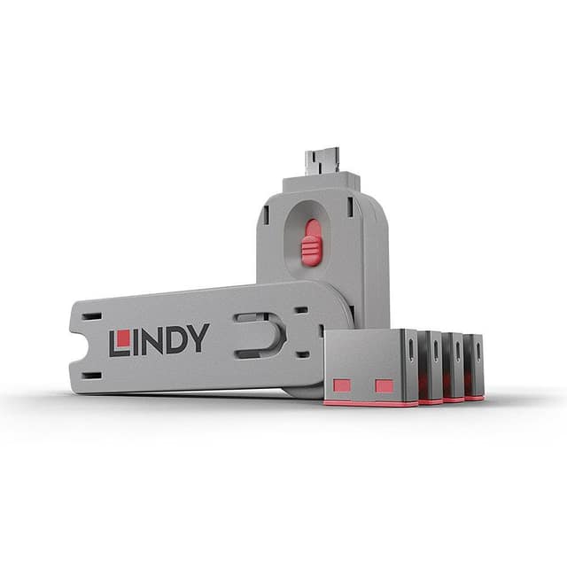 ΑΠΟΚΛΕΙΣΤΗΣ ΘΥΡΩΝ USB 4PACK/ΡΟΖ 40450 LINDY