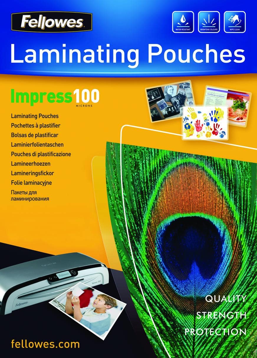 LAMINATOR POUCH GLOSSY/A4 100 100PCS 5351111 FELLOWES