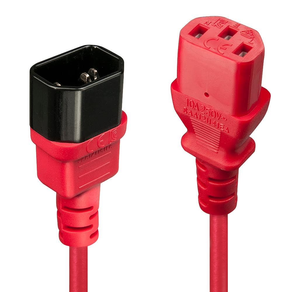 ΚΑΛΩΔΙΟ POWER IEC EXTENSION 1M/RED 30477 LINDY