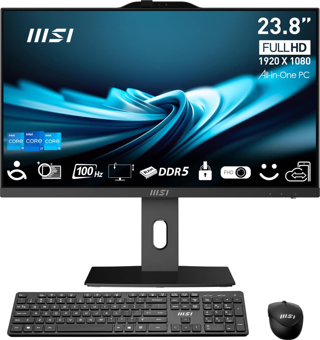 Monoblock PC MSI CPU Intel, Intel® CoreT i7, i7-14700, RAM 16 GB, DDR5-SDRAM, Οθόνη 23.8", Οθόνη αφής Ναι, 1920 x 1080 pixels, Αποθήκευση 1000 GB (PROAP242P14M-1096XEU)
