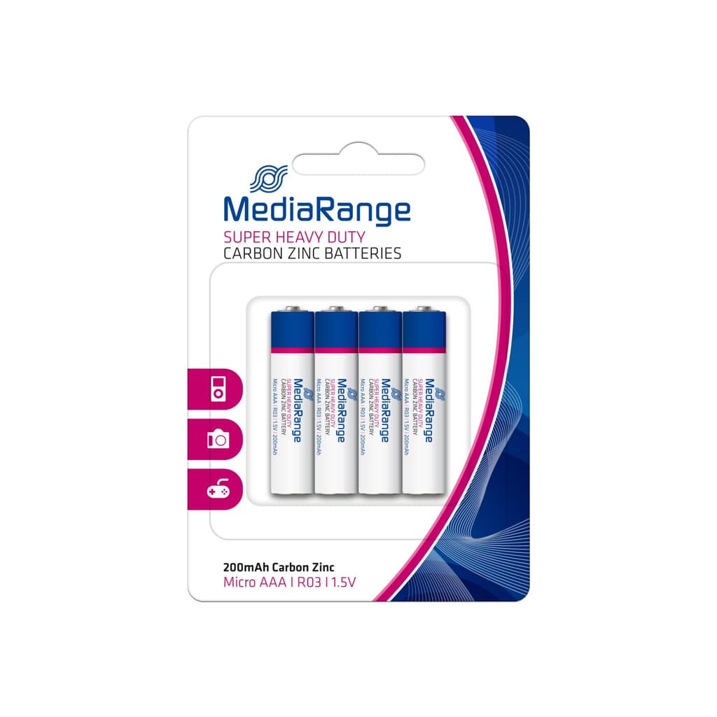 ΜΠΑΤΑΡΙΑ ΚΑΡΒΟΝ-ΨΕΥΔΟΡΥΖΙΝΗΣ AAA 1.5V/4ΤΕΜ MRBAT141 MEDIARANGE