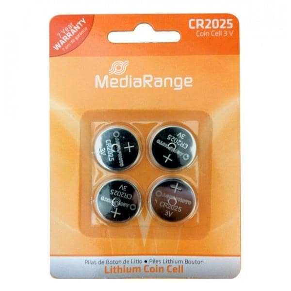 ΜΠΑΤΑΡΙΑ ΛΙΘΙΟΥ CR2025 3V/4ΤΕΜ MRBAT131 MEDIARANGE