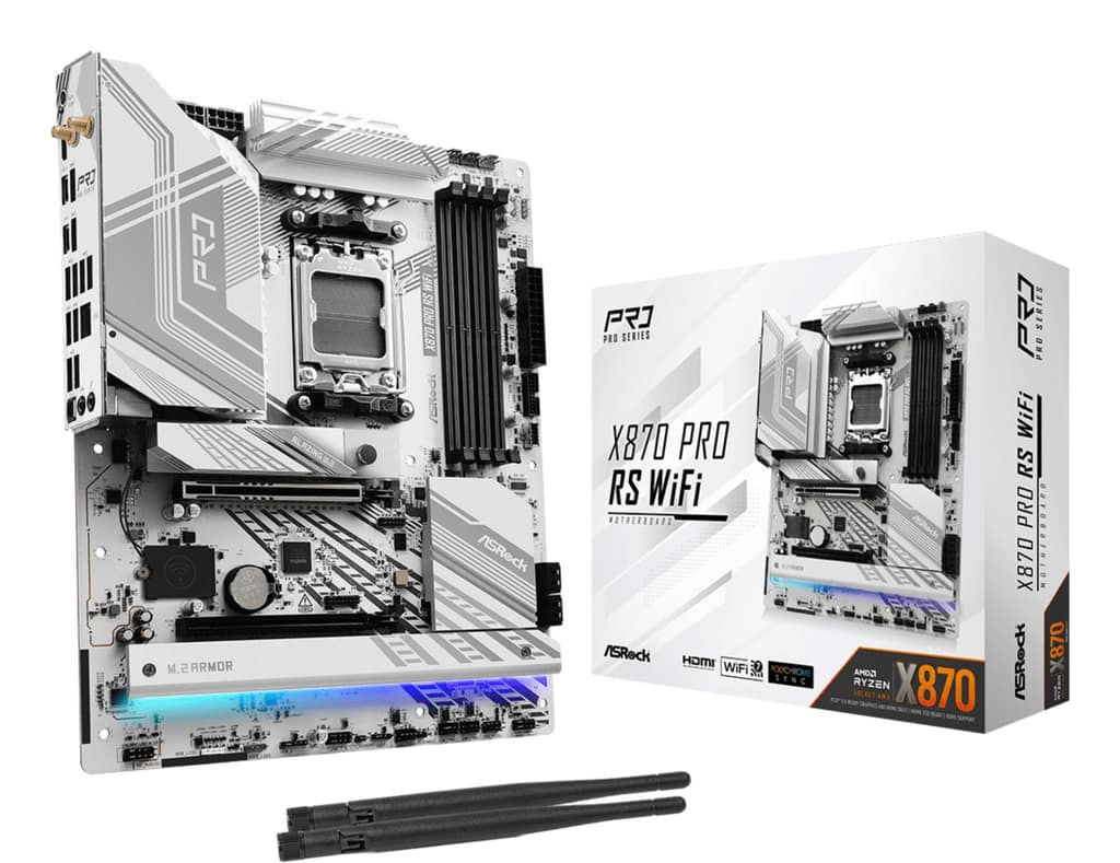 Μητρική πλακέτα ASROCK AMD X870, SAM5, ATX, Μνήμη DDR5, Υποδοχές μνήμης 4, 1xPCI-Express 4.0 16x, 1xPCI-Express 5.0 16x, 4xM.2, 1xHDMI, 6xUSB 2.0 (X870PRORSWIFI)