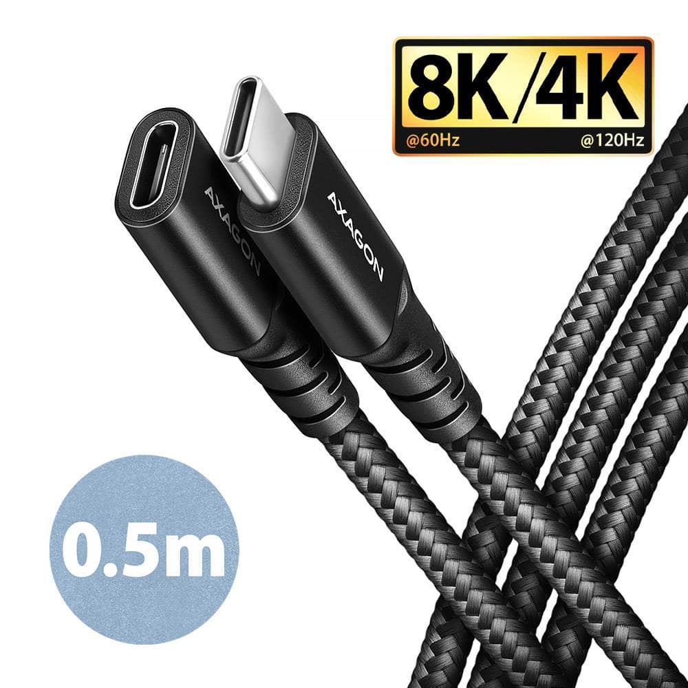 ΚΑΛΩΔΙΟ USB-C EXTENSION 0.5M/ΜΑΥΡΟ BUCM32-CF05AB AXAGON