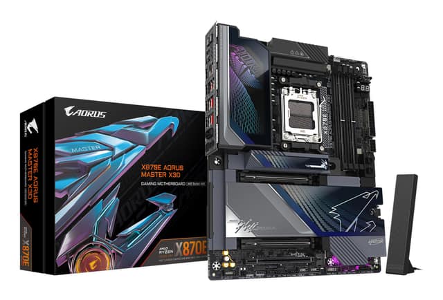 Μητρική πλακέτα GIGABYTE AMD X870E, Socket AM5, ATX, RAM DDR5-SDRAM, 4xΘέσεις, Wi-Fi Ναι, Bluetooth Ναι, 5xΑριθμός θέσεων M.2 (M) (X870EAMASTERX)