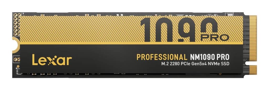 SSD LEXAR NM1090 Pro, 1TB, M.2, NVMe, 3D TLC, Ταχύτητα εγγραφής 10000 MBytes/sec, Ταχύτητα ανάγνωσης 14000 MBytes/sec, 3.8mm, TBW 700 TB, MTBF 1500000 ώρες (LNM109P001T-RNNNG)