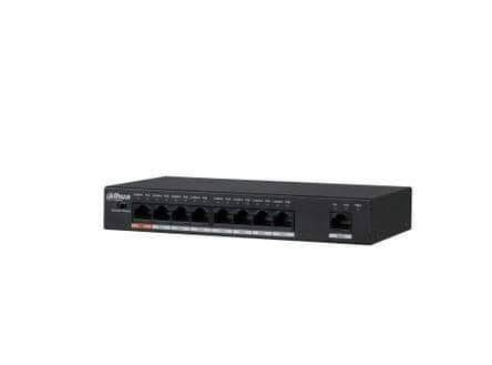 Switch DAHUA Τύπος L2, Desktop/pedestal, Rack, 1x10Base-T / 100Base-TX / 1000Base-T, Θύρες PoE 8, 96 Watts (DH-PFS3009-8ET1GT-96-V2)