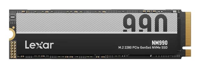 SSD LEXAR NM990, 1TB, M.2, NVMe, Write speed 7500 MBytes/sec, Read speed 14000 MBytes/sec, 2.45mm, TBW 750 TB, MTBF 1500000 hours (LNM990X001T-RNNNG)