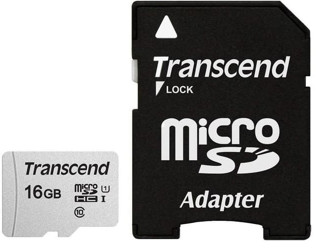 ΜΝΗΜΗ MICRO SDHC 16GB ΜΕ ADAP/C10 TS16GUSD300S-A TRANSCEND