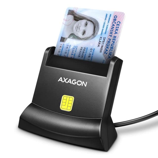 ΑΝΑΓΝΩΣΤΗΣ ΚΑΡΤΩΝ ΣΤΑΝΤ SMARTCARD/ID/USB2.0 1.3M CRE-SM4N AXAGON