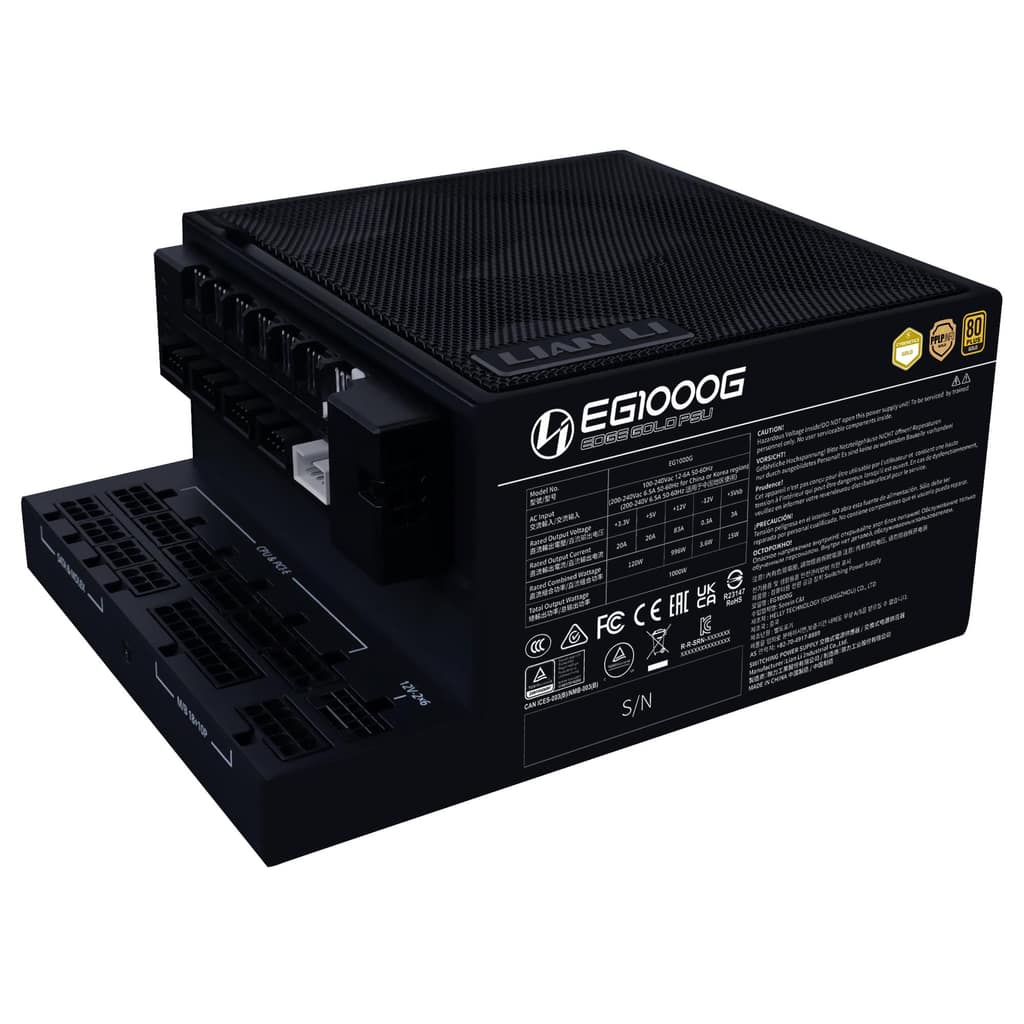 Power Supply LIAN LI EDGE GOLD 1000, SFX, PC, 100 - 240 V, 1000 W (G9P.EG1000G.BH00.EU)