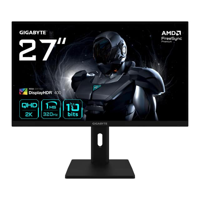 Οθόνη LCD GIGABYTE 27", 2560 x 1440 pixels, Quad HD, Φυσική αναλογία διαστάσεων 16:9, LED, Flat (G27Q3EK)