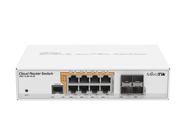 ΔΙΑΚΟΠΤΗΣ ΡΟΤΕΡ 8ΘΥΡΩΝ 1000M/4SFP CRS112-8P-4S-IN MIKROTIK