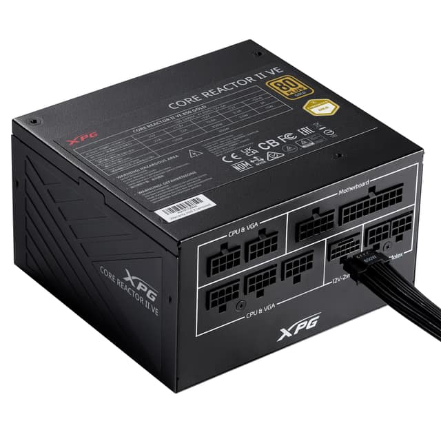 Power Supply ADATA XPG CORE REACTOR II VE, 850 Watts, Efficiency 80 PLUS GOLD (COREREACTORIIVE850G-BKCEU)