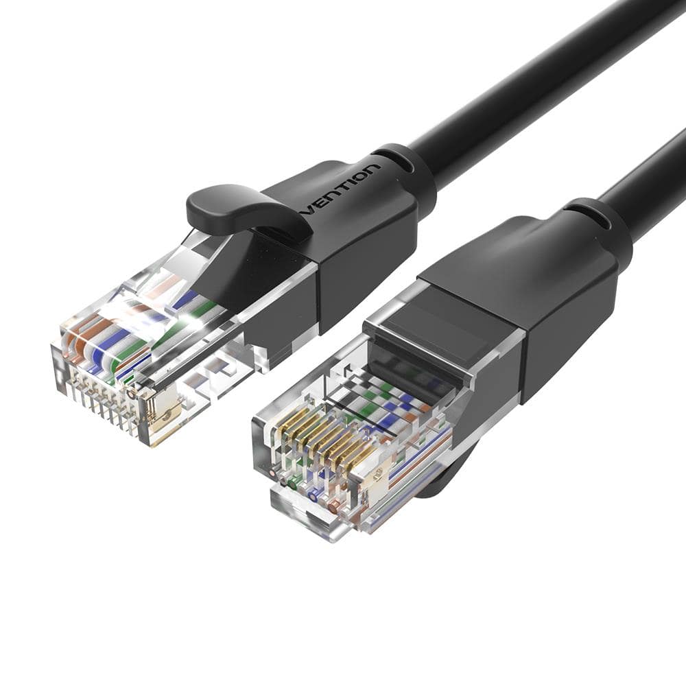 PATCH CABLE CAT.6 UTP/1M ΜΑΥΡΟ IBEBF VENTION
