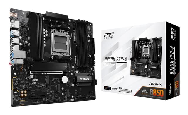 Μητρική Κάρτα ASROCK AMD B850, SAM5, Micro-ATX, Μνήμη DDR5, Θέσεις μνήμης 4, 1xPCI-Express 4.0 4x, 1xPCI-Express 5.0 16x, 1xM.2, 1xHDMI, 1xDisplayPort (B850MPRO-A)