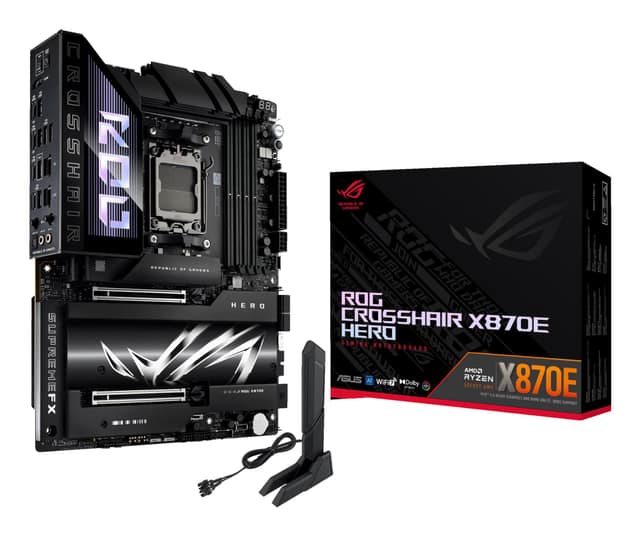 Μητρική πλακέτα ASUS AMD X870E, SAM5, ATX, Μνήμη DDR5, Θέσεις μνήμης 4, 2xPCI-Express 4.0 16x, 2xPCI-Express 5.0 16x, 4xM.2, 1xHDMI, 1xAudio-In (ROGCROSSHAIRX870EHERO)