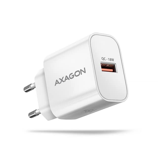 ΦΟΡΤΙΣΤΗΣ ΚΙΝΗΤΟΥ ΤΟΙΧΟΥ USB 18W/1ΘΥΡΑ ΛΕΥΚΟΣ ACU-QC18W AXAGON