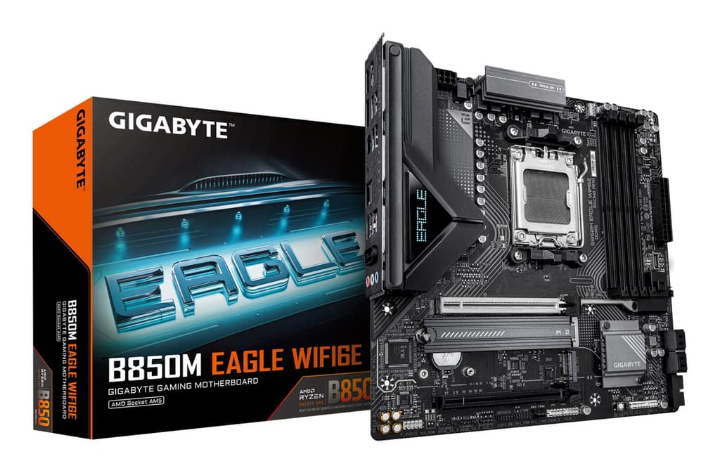 Μητρική πλακέτα GIGABYTE AMD B850, SAM5, Micro-ATX, Μνήμη DDR5, Υποδοχές μνήμης 4 (B850MEAGLEWF6E)