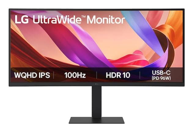 LCD Monitor LG 34", 3440 x 1440 pixels, Wide Quad HD, Native aspect ratio 21:9, LCD, Curved (34U650A-B)