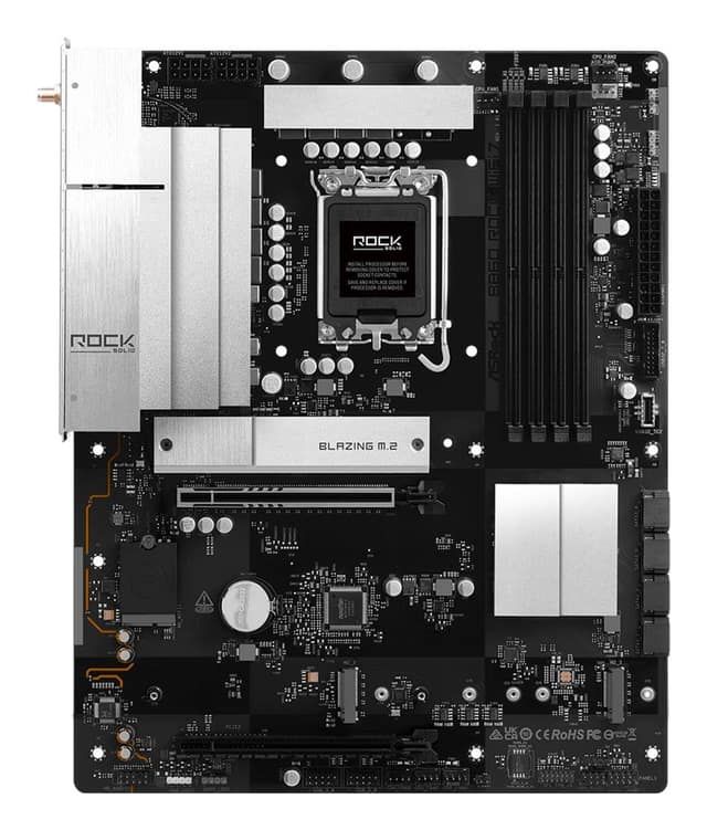 Μητρική Κάρτα ASROCK B860 Rock WiFi 7, Intel B860, LGA 1851 (Socket V1), ATX, RAM DDR5-SDRAM, 4xΘέσεις, Wi-Fi Ναι, Bluetooth Ναι (B860ROCKWIFI7)