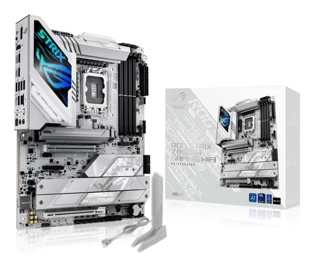 Μητρική πλακέτα ASUS Intel Z890, LGA1851, ATX, Μνήμη DDR5, Θέσεις μνήμης 4, 1xPCI-Express 4.0 16x, 1xPCI-Express 5.0 16x, 5xM.2, 1xHDMI, 1xDisplayPort (ROGSTRIXZ890-AGA)