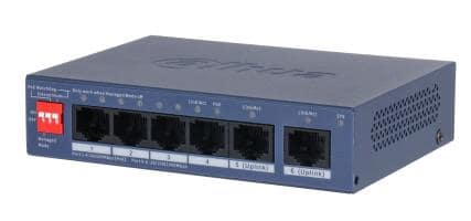 Switch DAHUA CS4006-4ET2GT-36, Τύπος Switch Διαχειριζόμενο, Επίπεδο Switch L2, Μορφή Desktop\/Τοίχου, 6xRJ-45 θύρες