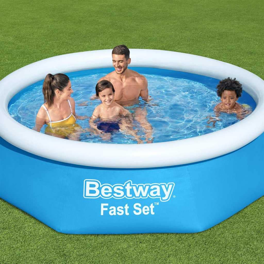 Bestway Πισίνα Φουσκωτή Στρογγυλή Fast Set Μπλε 244 x 61 εκ. 57265