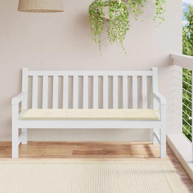 VidaXL Μαξιλάρι Πάγκου Κήπου Κρεμ 150x50x3 εκ. Ύφασμα Oxford