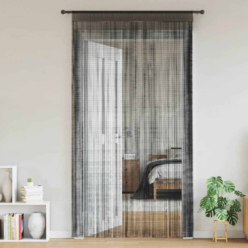 VidaXL Κουρτίνες με Κρόσσια 2 τεμ. Μαύρες 100 x 250 εκ.