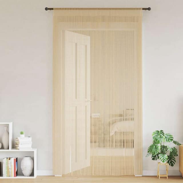 VidaXL Κουρτίνες με Κρόσσια 2 τεμ. Μπεζ 140 x 250 εκ.