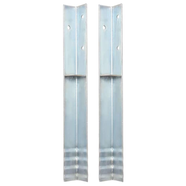 VidaXL Στηρίγματα Εδάφους Σχήματος Γ 2 τεμ. 5x5x50 εκ. Γαλβ. Χάλυβας
