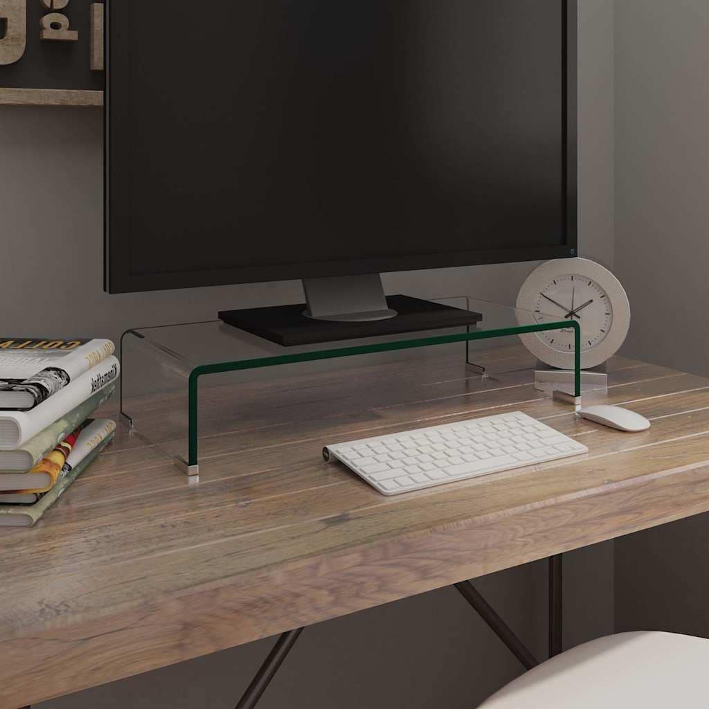 VidaXL Βάση Τηλεόρασης/Οθόνης Διάφανη 60 x 25 x 11 εκ. Γυάλινη