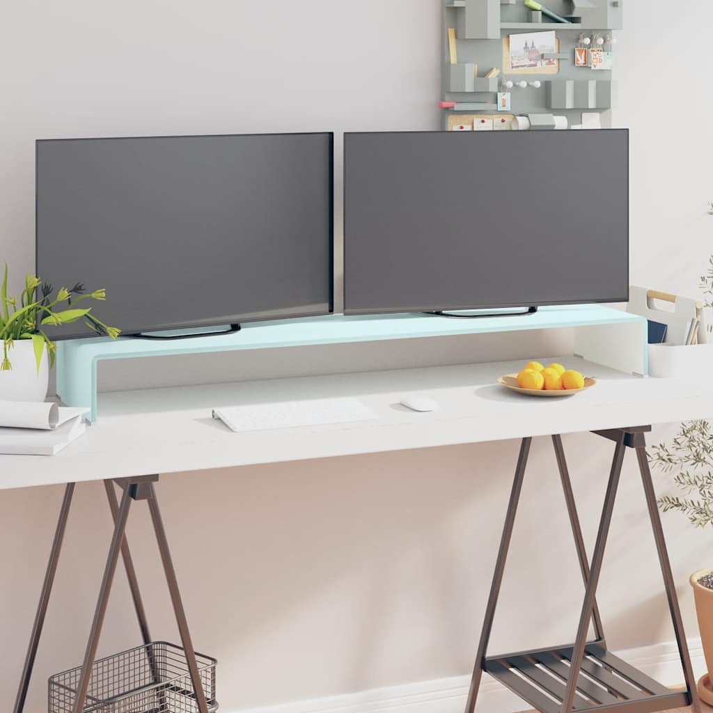 VidaXL Βάση Τηλεόρασης/Οθόνης Πράσινη 120 x 30 x 13 εκ. Γυάλινη