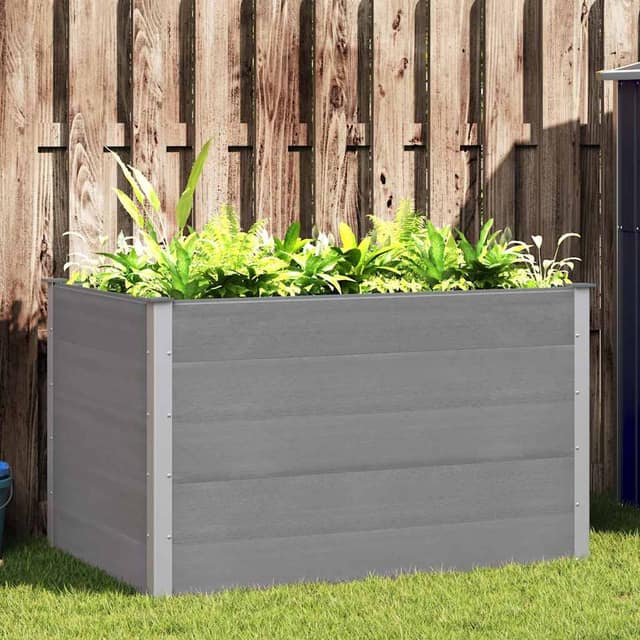 VidaXL Ζαρντινιέρα Υπερυψωμένη Γκρι 150 x 100 x 91 εκ. από WPC