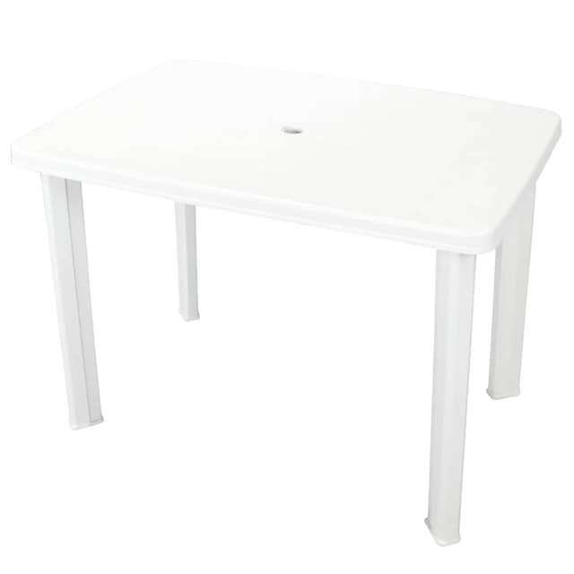 VidaXL Τραπέζι Κήπου Λευκό 101 x 68 x 72 εκ. Πλαστικό