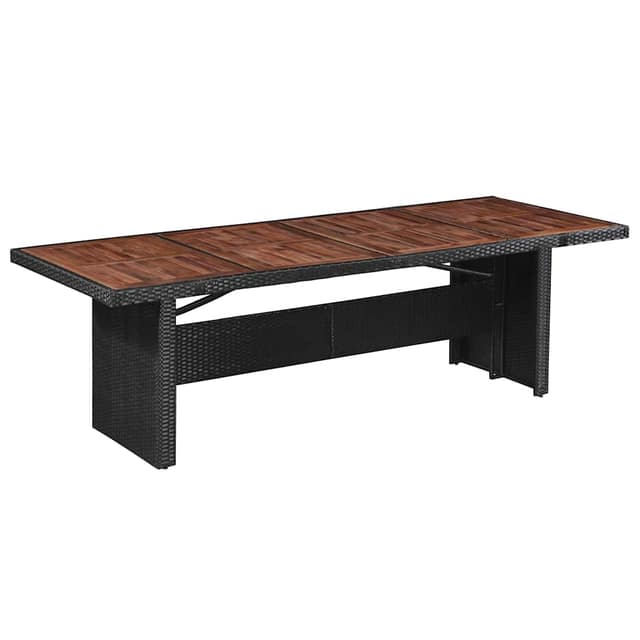 VidaXL Τραπέζι Κήπου 240x90x74 εκ. Συνθετικό Ρατάν/Μασίφ Ξύλο Ακακίας
