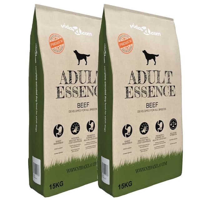 VidaXL Ξηρά Τροφή Σκύλων Premium Adult Essence Beef (2 x 15 κ.)