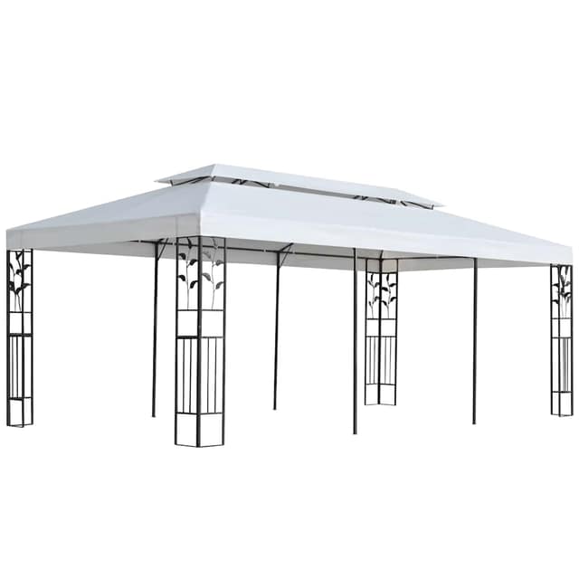 VidaXL Ύφασμα για κιόσκι Λευκό 300 x 600 cm Πολυεστέρας