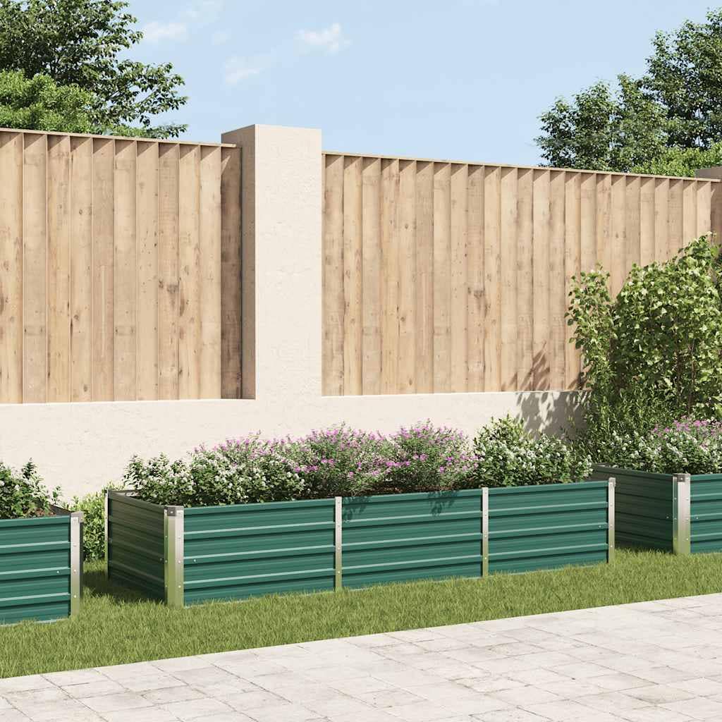 VidaXL Ζαρντινιέρα Υπερυψωμένη Γκρι 240x80x45 εκ. Γαλβανισμ. Χάλυβας